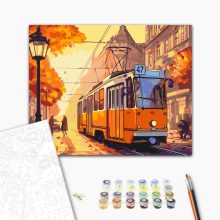 47er Straßenbahn - Malen-nach-Zahlen-Set auf Keilrahmen 40x50