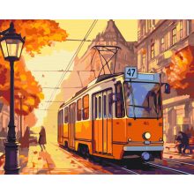 47er Straßenbahn - Malen-nach-Zahlen-Set auf Keilrahmen 40x50