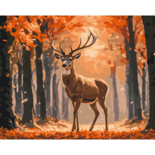 Der König des Waldes - Malen-nach-Zahlen-Set auf Keilrahmen 40x50