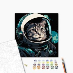   Weltraumreisender - Malen-nach-Zahlen-Set auf Keilrahmen 40x40