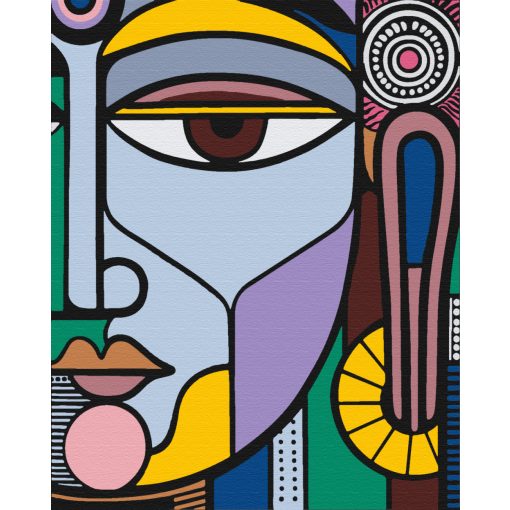 Bunter Buddha 2 - Malen-nach-Zahlen-Set auf Keilrahmen 40x50