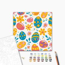 Ostern Deko - Malen-nach-Zahlen-Set auf Keilrahmen 40x40