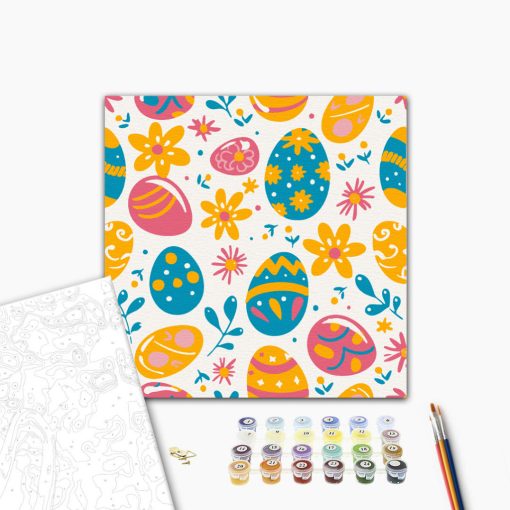 Ostern Deko - Malen-nach-Zahlen-Set auf Keilrahmen 40x40