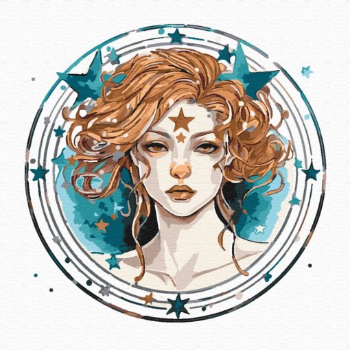 Jungfrau - Malen-nach-Zahlen-Set auf Keilrahmen 40x40