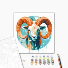 Widder - Malen-nach-Zahlen-Set auf Keilrahmen 40x40