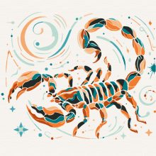Skorpion - Malen-nach-Zahlen-Set auf Keilrahmen 40x40
