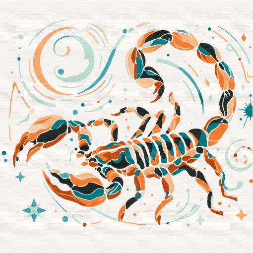 Skorpion - Malen-nach-Zahlen-Set auf Keilrahmen 40x40
