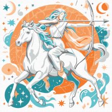 Schütze - Malen-nach-Zahlen-Set auf Keilrahmen 40x40