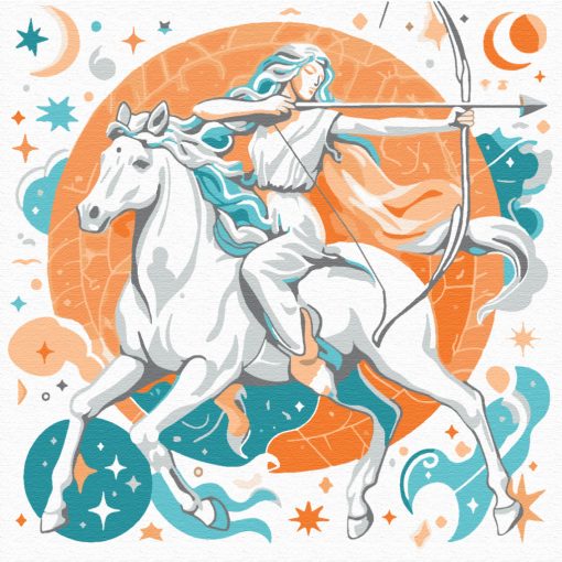 Schütze - Malen-nach-Zahlen-Set auf Keilrahmen 40x40