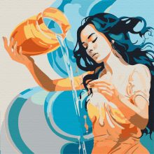 Wassermann - Malen-nach-Zahlen-Set auf Keilrahmen 40x40