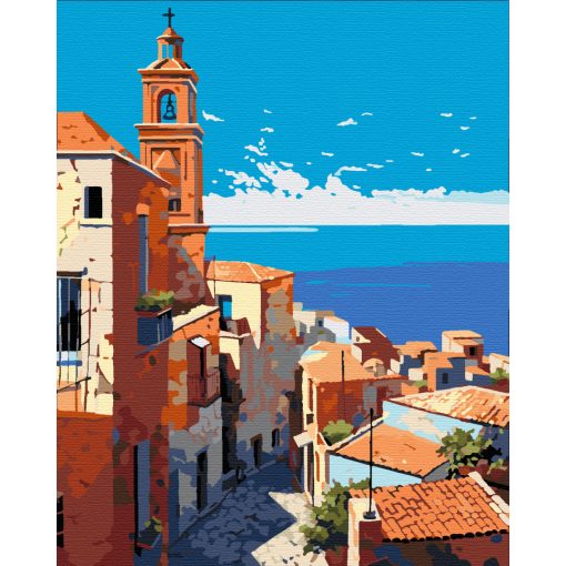 Sizilien - Malen-nach-Zahlen-Set auf Keilrahmen 40x50