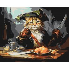 Katzenpirat - Malen-nach-Zahlen-Set auf Keilrahmen 40x50