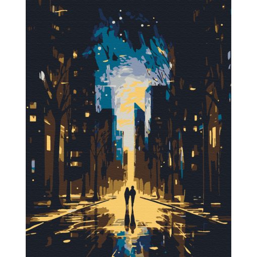 Abendspaziergang - Malen-nach-Zahlen-Set auf Keilrahmen 40x50