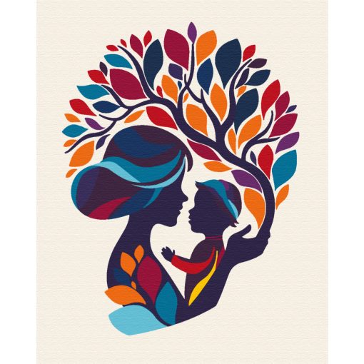 Stammbaum - Malen-nach-Zahlen-Set auf Keilrahmen 40x50