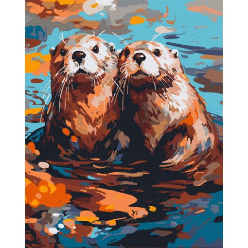 Otter - Malen-nach-Zahlen-Set auf Keilrahmen 40x50