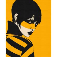 Femme Fatale - Gelb - Malen-nach-Zahlen-Set auf Keilrahmen 40x50