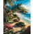   Tropischer Strand - Malen-nach-Zahlen-Set auf Keilrahmen 40x50