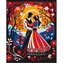 Jenseits des Opalenmeeres - Malen-nach-Zahlen-Set auf Keilrahmen 40x50