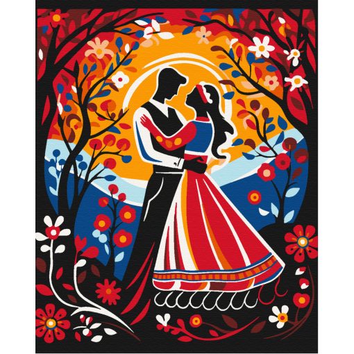 Jenseits des Opalenmeeres - Malen-nach-Zahlen-Set auf Keilrahmen 40x50