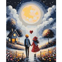 Im Licht des Vollmonds - Malen-nach-Zahlen-Set auf Keilrahmen 40x50