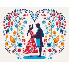 Nationale Romantik 1 - Malen-nach-Zahlen-Set auf Keilrahmen 40x50