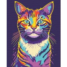 Pop Cat - Malen-nach-Zahlen-Set auf Keilrahmen 40x50