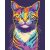 Pop Cat - Malen-nach-Zahlen-Set auf Keilrahmen 40x50