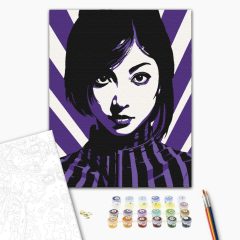   Femme Fatale - Lila - Malen-nach-Zahlen-Set auf Keilrahmen 40x50