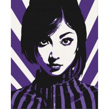 Femme Fatale - Lila - Malen-nach-Zahlen-Set auf Keilrahmen 40x50