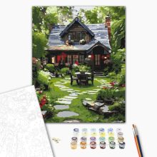 Rückzugsort der Stille - Malen-nach-Zahlen-Set auf Keilrahmen 40x50