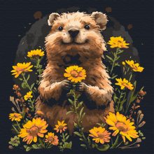 Herr Quokka - Malen-nach-Zahlen-Set auf Keilrahmen 40x40