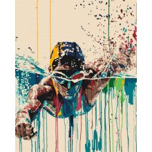 Der Meister des Wassers - Malen-nach-Zahlen-Set auf Keilrahmen 40x50