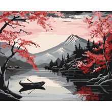 Östliche Ruhe - Malen-nach-Zahlen-Set auf Keilrahmen 40x50