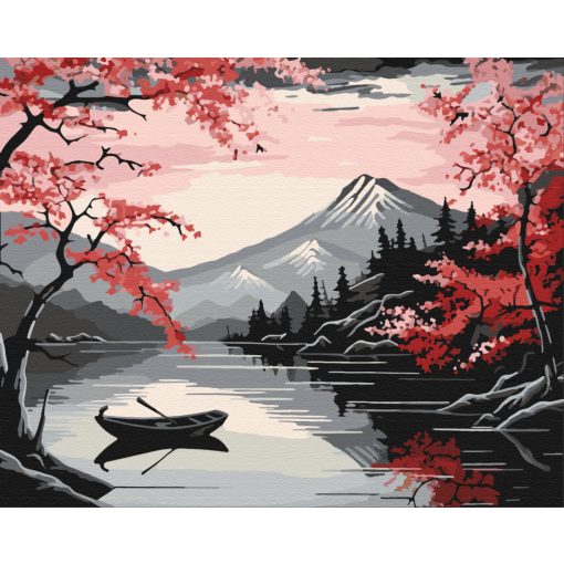 Östliche Ruhe - Malen-nach-Zahlen-Set auf Keilrahmen 40x50