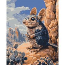 Der kleine Wächter der Wüste - Malen-nach-Zahlen-Set auf Keilrahmen 40x50