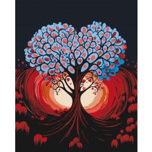 Der Baum der Liebe - Malen-nach-Zahlen-Set auf Keilrahmen 40x50