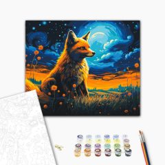   Geheimnisvoller Fuchs - Malen-nach-Zahlen-Set auf Keilrahmen 40x50