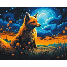 Geheimnisvoller Fuchs - Malen-nach-Zahlen-Set auf Keilrahmen 40x50