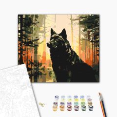   Der Wächter des Waldes - Malen-nach-Zahlen-Set auf Keilrahmen 40x50