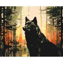 Der Wächter des Waldes - Malen-nach-Zahlen-Set auf Keilrahmen 40x50