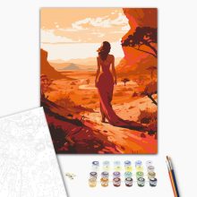 Új világ - Számfestő készlet kereten 40x50