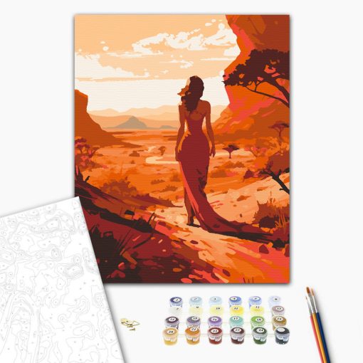 Új világ - Számfestő készlet kereten 40x50