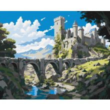 Elhagyott kastély - Számfestő készlet kereten 40x50