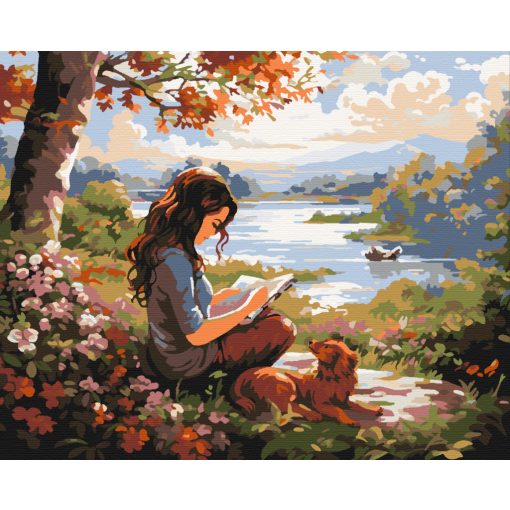 Olvasó délután - Számfestő készlet kereten 40x50