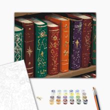 Ősi könyvek - Számfestő készlet kereten 40x50