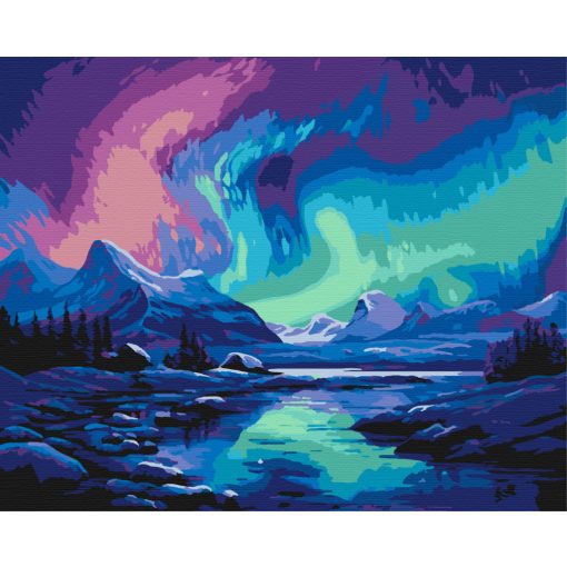 Sarkvidéki szimfónia - Számfestő készlet kereten 40x50