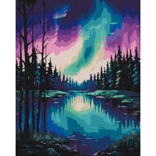 Aurora - a tó csendje - Számfestő készlet kereten 40x50