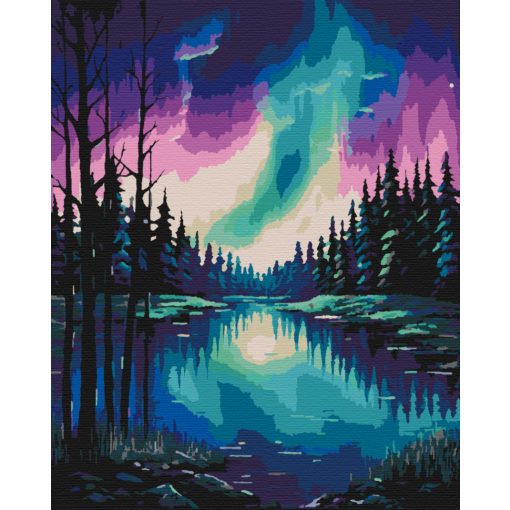 Aurora - a tó csendje - Számfestő készlet kereten 40x50
