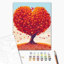 Ősz, természet, szerelem - Számfestő készlet kereten 40x50