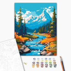 Suttogó folyó - Számfestő készlet kereten 40x50